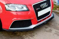 Maxton Design Front extension V.1 black gloss - Audi RS3 8P