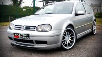 Maxton Design Front extension black gloss - VW Golf 4...