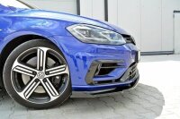 Maxton Design Front extension V.1 black gloss - VW Golf 7 R / R-Line Facelift