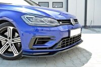 Maxton Design Front extension V.3 black gloss - VW Golf 7 R / R-Line Facelift