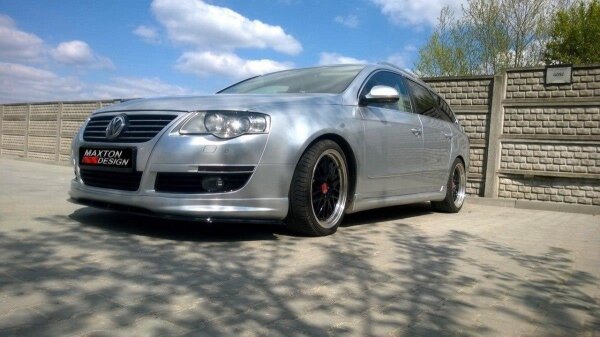 Maxton Design Front extension black gloss - VW Passat B6 R-Line