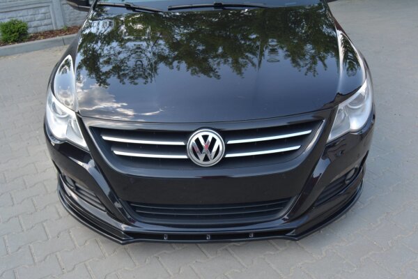 Maxton Design Front extension V.1 black gloss - VW Passat CC Pre-Facelift, Standard bumper