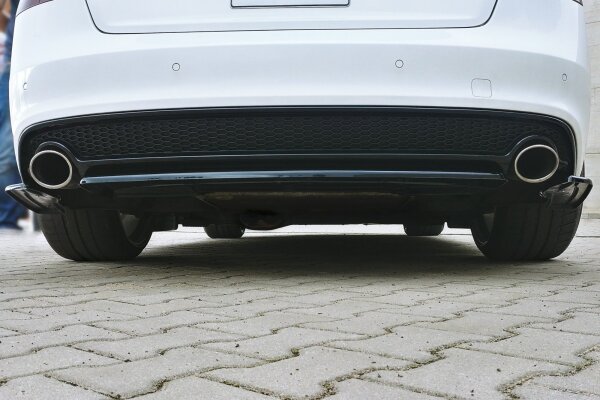 Maxton Design Middle diffuser rear extension black gloss - Audi A5 S-Line Facelift