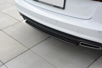 Maxton Design Middle diffuser rear extension black gloss - Audi A6 C7 Avant S-Line Facelift