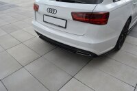 Maxton Design Middle diffuser rear extension black gloss - Audi A6 C7 Avant S-Line Facelift