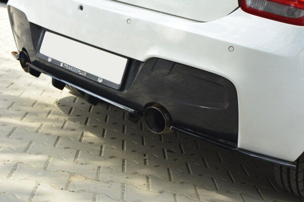 Maxton Design Middle diffuser rear extension black gloss - BMW 1 Series F20/F21 M-Power im DTM Look