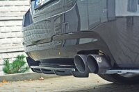 Maxton Design Middle diffuser rear extension black gloss - BMW 5 Series F11 M Package (with two double tails)