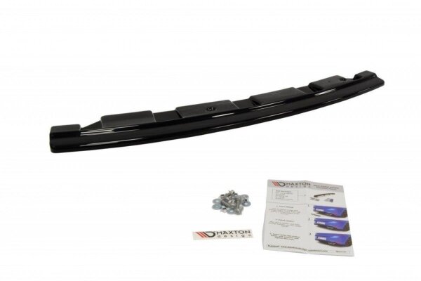 Maxton Design Middle diffuser rear extension black gloss - BMW 5 Series F11 M Package (with two double tails)