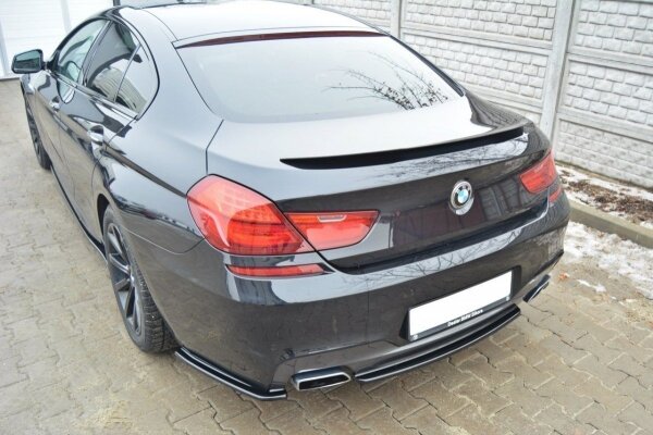 Maxton Design Middle diffuser rear extension black gloss - BMW 6 Series Gran Coupe M Package DTM Look