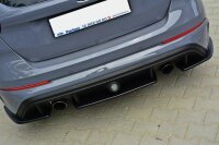 Maxton Design Middle diffuser rear extension black gloss - Ford Focus RS MK3