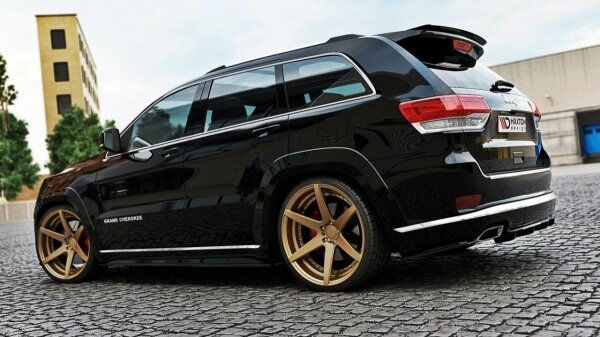 Maxton Design Middle diffuser rear extension black gloss - Jeep Grand Cherokee WK2 Sumwith Facelift DTM Look