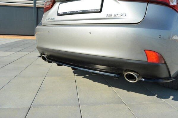 Maxton Design Middle diffuser rear extension black gloss - Lexus IS MK3 T DTM Look