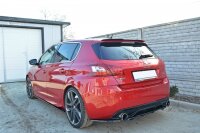 Maxton Design Mittlerer Diffusor Heckansatz schwarz Hochglanz - Peugeot 308 II GTI im DTM Look