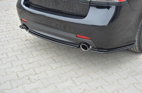 Maxton Design Middle diffuser rear extension black gloss - Saab 9-3 Aero MK2 Facelift