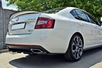 Maxton Design Middle diffuser rear extension black gloss - Skoda Octavia RS MK3 / MK3 FL Hatchback / Estate