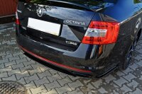 Maxton Design Middle diffuser rear extension black gloss - Skoda Octavia RS MK3 / MK3 FL Hatchback / Estate