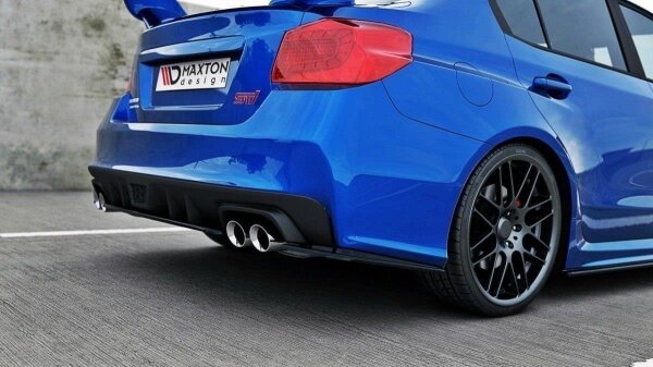 Maxton Design Middle diffuser rear extension black gloss - Subaru WRX STI