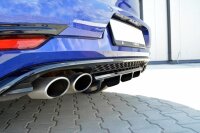 Maxton Design Middle diffuser rear extension black gloss - VW Golf 7 R Facelift