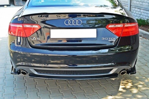 Maxton Design Rear extension Flaps diffuser black gloss - Audi A5 S-Line