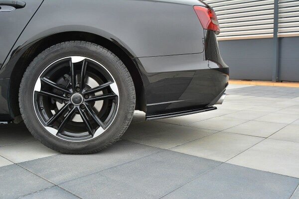 Maxton Design Heckansatz Flaps Diffusor schwarz Hochglanz - Audi A6 C7 Avant