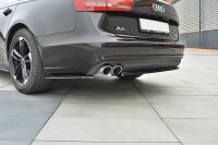 Maxton Design Heckansatz Flaps Diffusor schwarz Hochglanz - Audi A6 C7 Avant