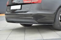 Maxton Design Rear extension Flaps diffuser black gloss - Audi A6 C7 Avant