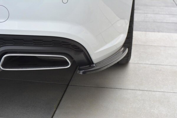 Maxton Design Rear extension Flaps diffuser black gloss - Audi A6 C7 Avant S-Line/ S6 C7 Facelift