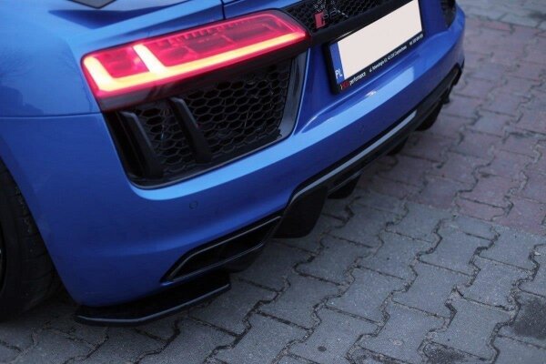 Maxton Design Heckansatz Flaps Diffusor schwarz Hochglanz - Audi R8 MK2