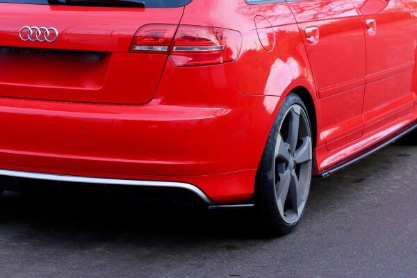 Maxton Design Rear extension Flaps diffuser black gloss - Audi RS3 8P