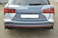 Maxton Design Rear extension Flaps diffuser black gloss - Audi RS6 C7 / C7 FL