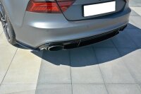 Maxton Design Rear extension Flaps diffuser black gloss - Audi RS7 Facelift