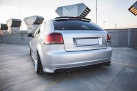 Maxton Design Rear extension Flaps diffuser black gloss - Audi S3 8P / S3 8P FL