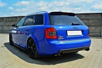 Maxton Design Rear extension Flaps diffuser black gloss - Audi S4 B6 Avant