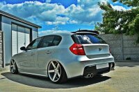 Maxton Design Heckansatz Flaps Diffusor schwarz Hochglanz - BMW 1er E87 Standard/M-Performance