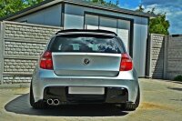 Maxton Design Rear extension Flaps diffuser black gloss - BMW 1 Series E87 Standard/M-Performance