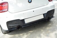 Maxton Design Heckansatz Flaps Diffusor schwarz Hochglanz - BMW 1er F20/F21 M-Power (Pre-Facelift)