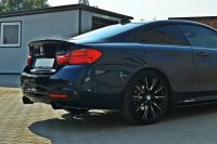 Maxton Design Heckansatz Flaps Diffusor schwarz Hochglanz - BMW 4er F32 M Paket