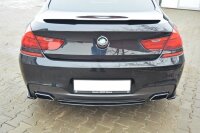 Maxton Design Heckansatz Flaps Diffusor schwarz Hochglanz - BMW 6er Gran Coupe M Paket