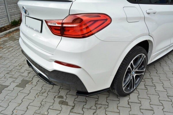 Maxton Design Heckansatz Flaps Diffusor schwarz Hochglanz - BMW X4 M Paket