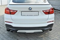 Maxton Design Heckansatz Flaps Diffusor schwarz Hochglanz - BMW X4 M Paket