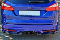 Maxton Design Rear extension Flaps diffuser black gloss - Ford Focus ST MK3 Estate