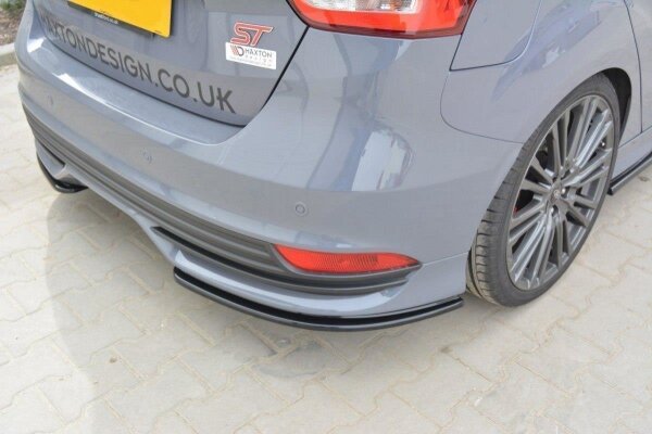 Maxton Design Rear extension Flaps diffuser black gloss - Ford Focus ST MK3 FL