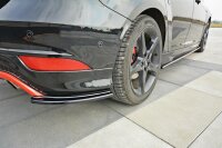 Maxton Design Heckansatz Flaps Diffusor schwarz Hochglanz - Ford Focus ST-Line MK3 FL