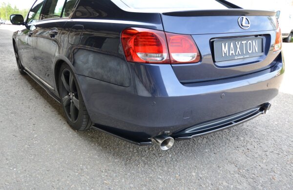 Maxton Design Rear extension Flaps diffuser black gloss - Lexus GS MK3