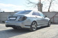 Maxton Design Heckansatz Flaps Diffusor schwarz Hochglanz - Mercedes C W204 63 AMG/AMG-Line