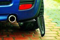 Maxton Design Heckansatz Flaps Diffusor schwarz Hochglanz - Mini Cooper R56 JCW