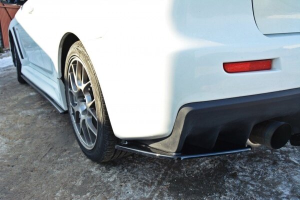 Maxton Design Rear extension Flaps diffuser black gloss - Mitsubishi Lancer Evo X