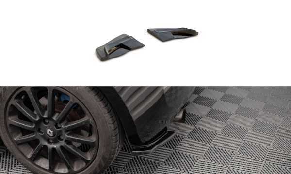 Maxton Design Rear extension Flaps diffuser black gloss - Renault Clio III RS