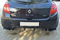 Maxton Design Heckansatz Flaps Diffusor schwarz Hochglanz - Renault Clio III RS