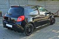 Maxton Design Heckansatz Flaps Diffusor schwarz Hochglanz - Renault Clio III RS